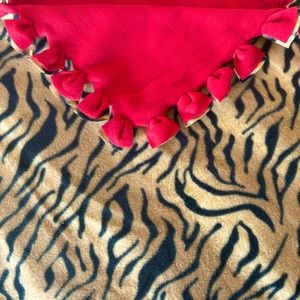 Handmade Tiger Print Double Fleece layer looped